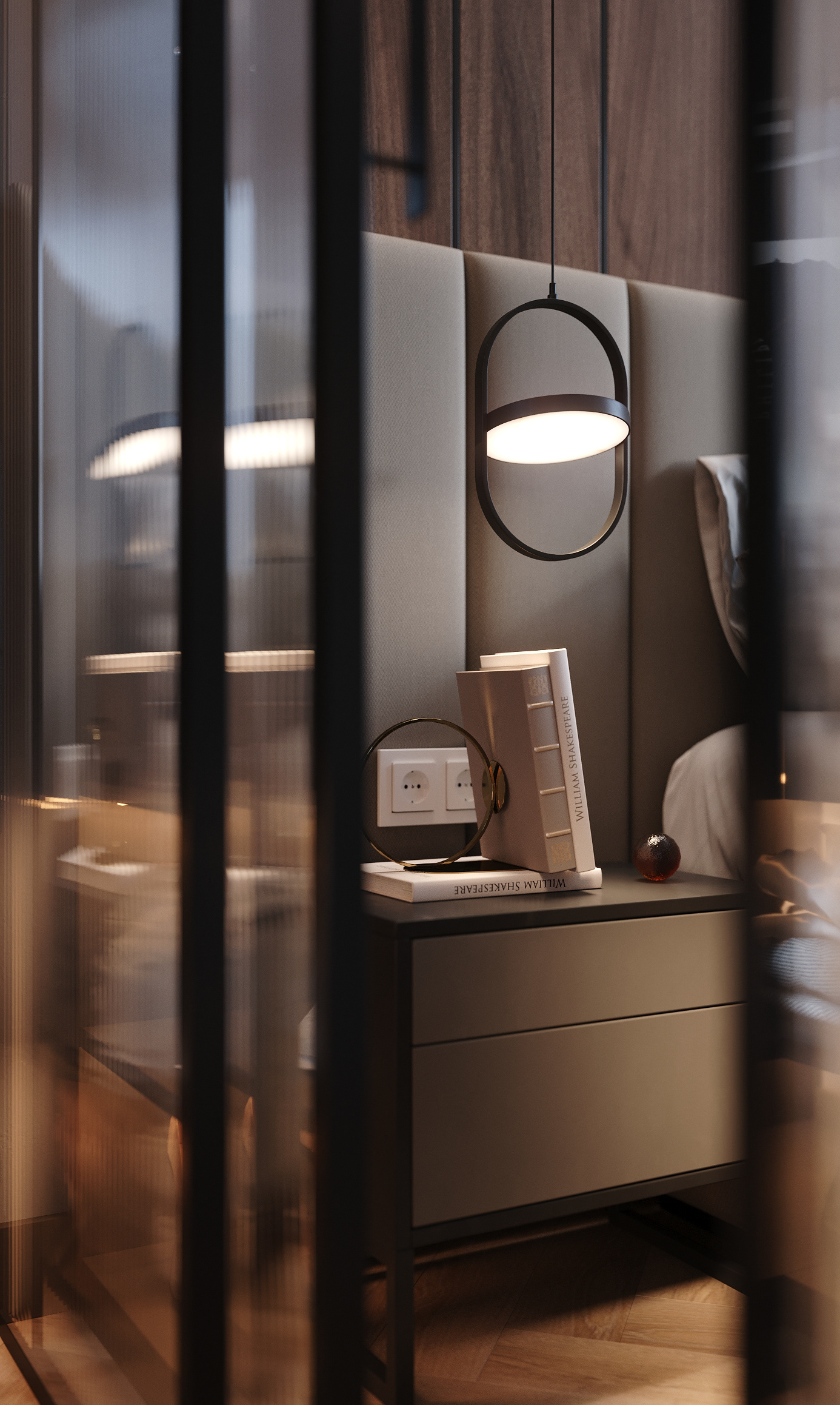 bedroom，Internal，3D modeling，Architectural visualization，Interior design，