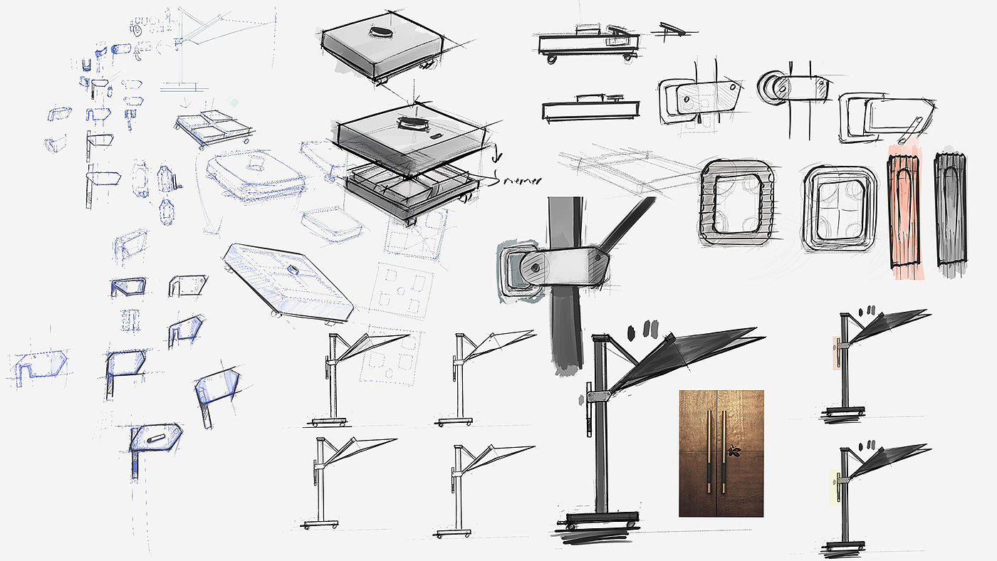 outdoors，umbrella，visualization，