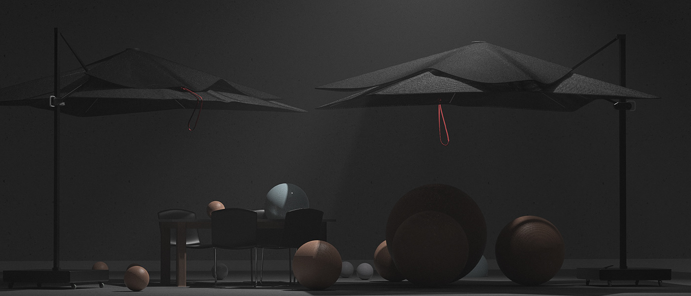 outdoors，umbrella，visualization，