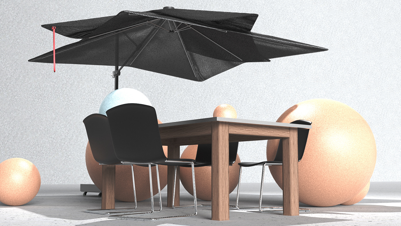 outdoors，umbrella，visualization，