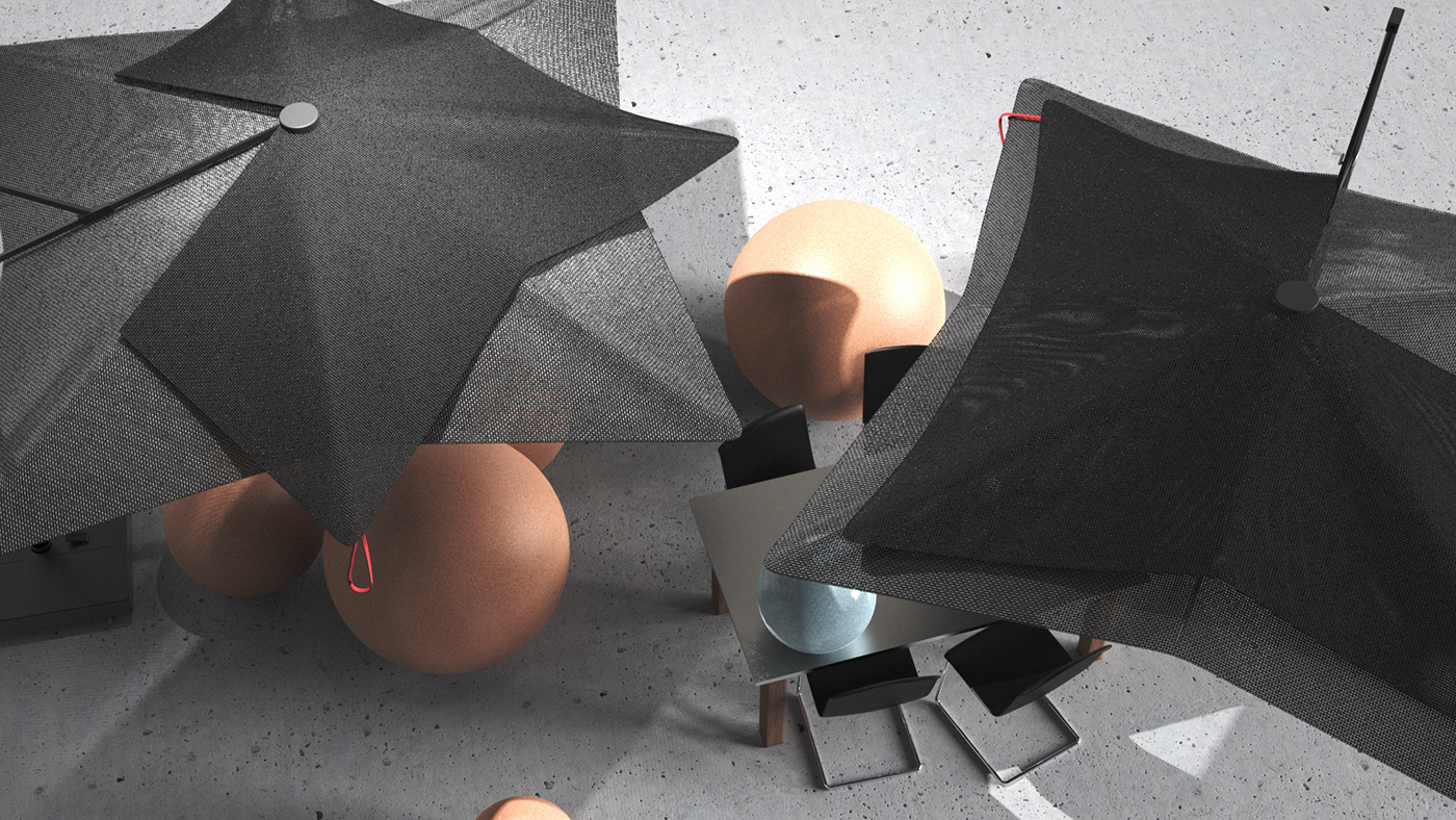 outdoors，umbrella，visualization，