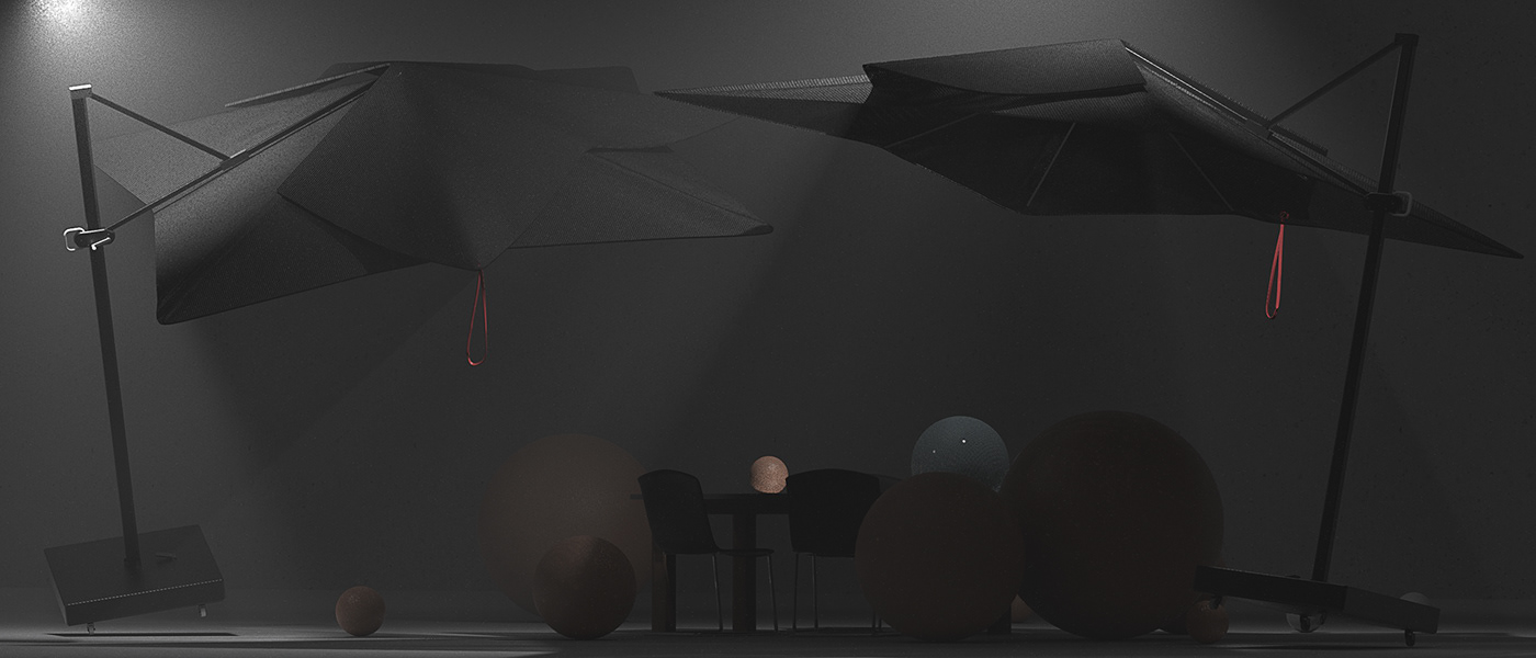 outdoors，umbrella，visualization，