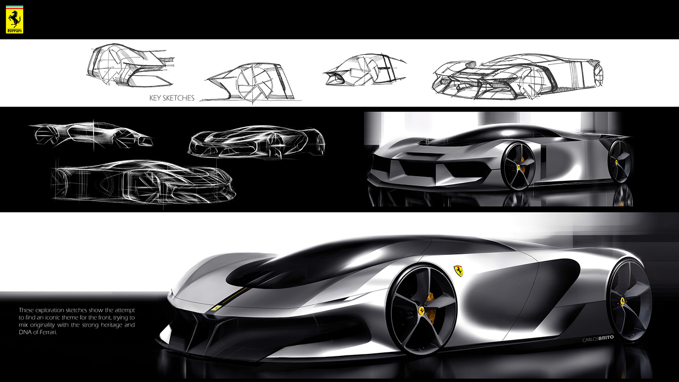 Ferrari，Automobile design，3D modeling，