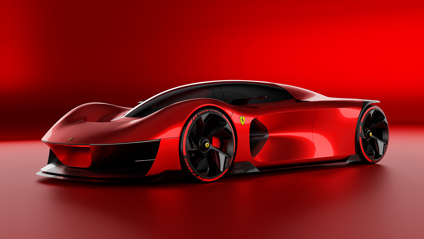 Ferrari，Automobile design，3D modeling，