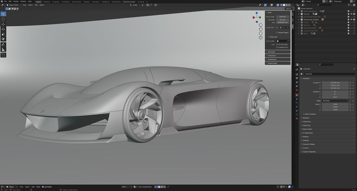 Ferrari，Automobile design，3D modeling，