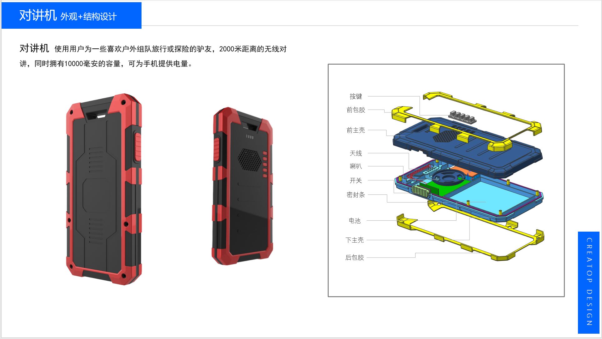 walkie-talkie，Three defense，