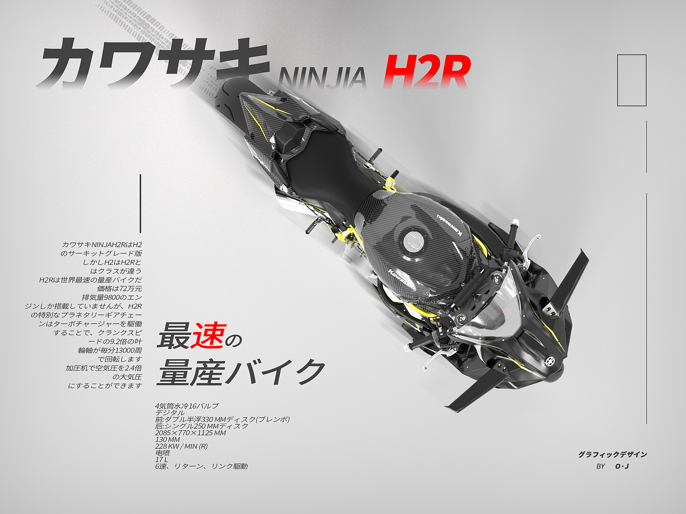 keyshot，Render，Typesetting，Kawasaki H2R，