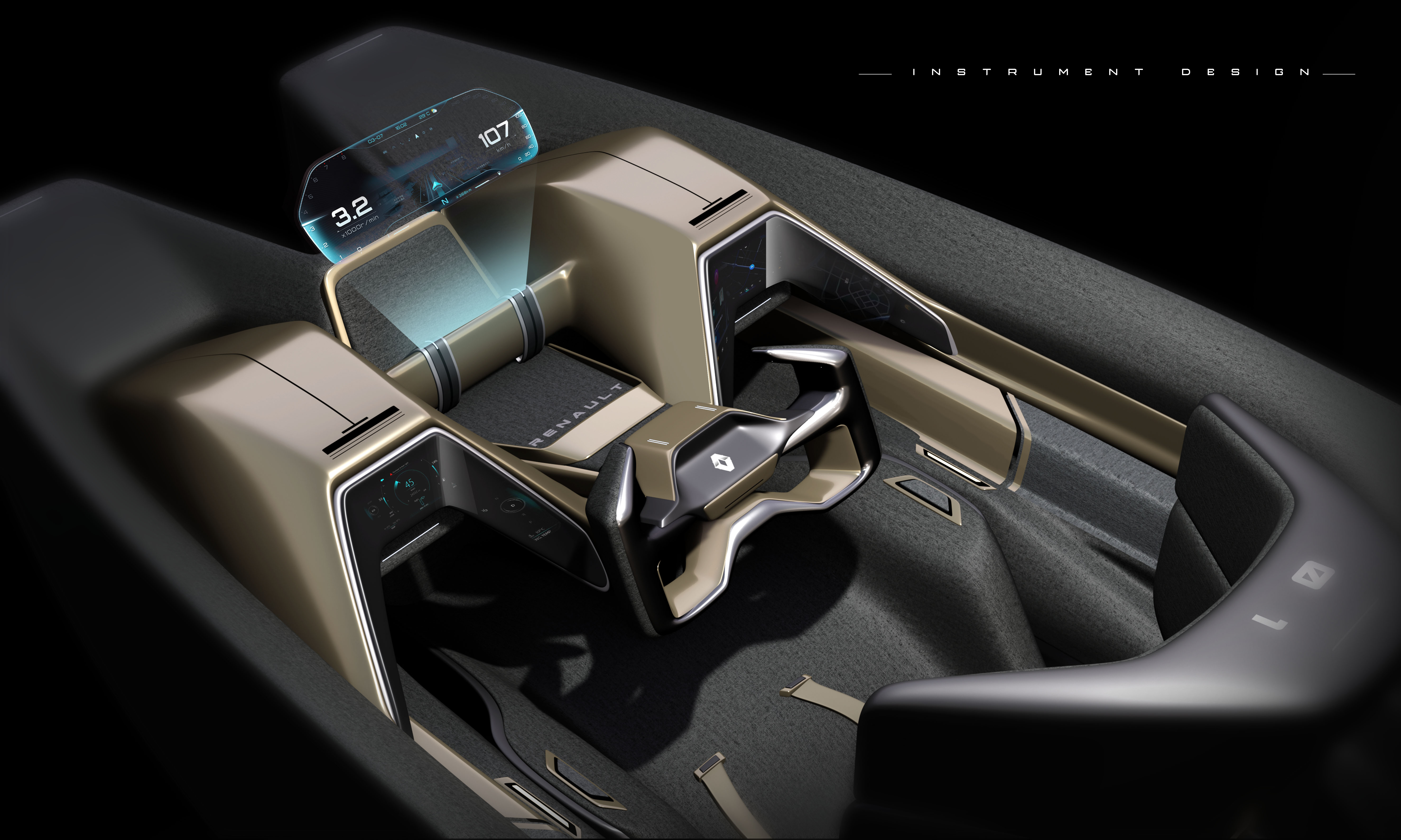 Automobile design，conceptual design，3d，Automotive interior design，Interior Design of Super Sports Car，Vehicle design，product design，Atmosphere sense，