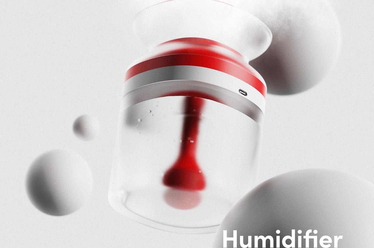 modularization，product design，sustainable，originality，hair drier，Air purification，gules，white，