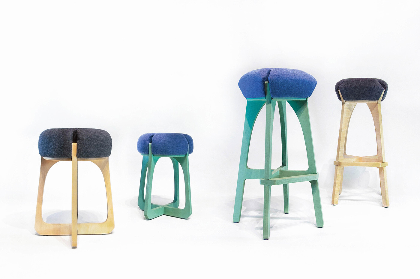 Mushroom，Stool，Mortise and tenon，Solid wood multilayer board，removable ，modern，