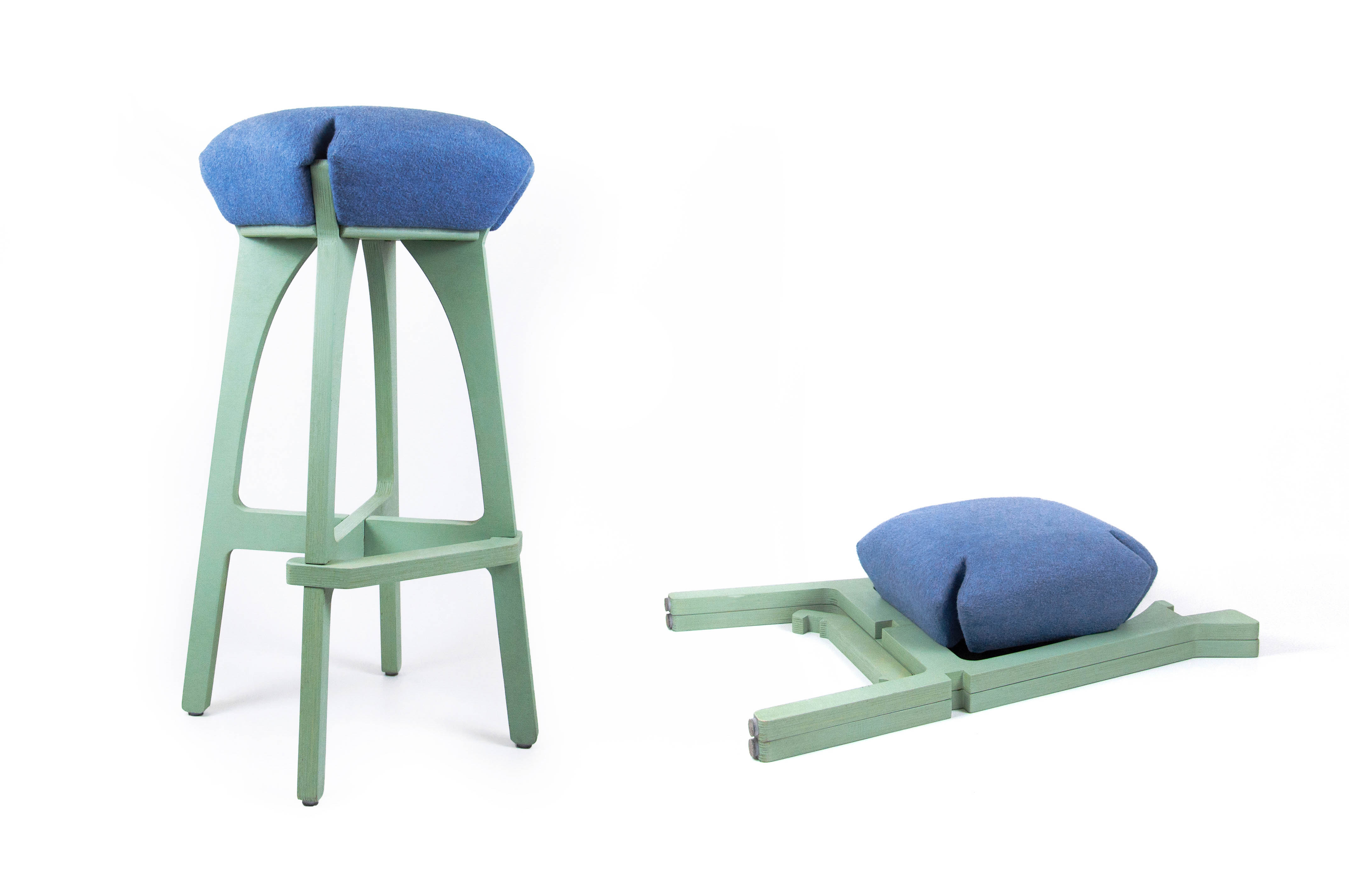 Mushroom，Stool，Mortise and tenon，Solid wood multilayer board，removable ，modern，