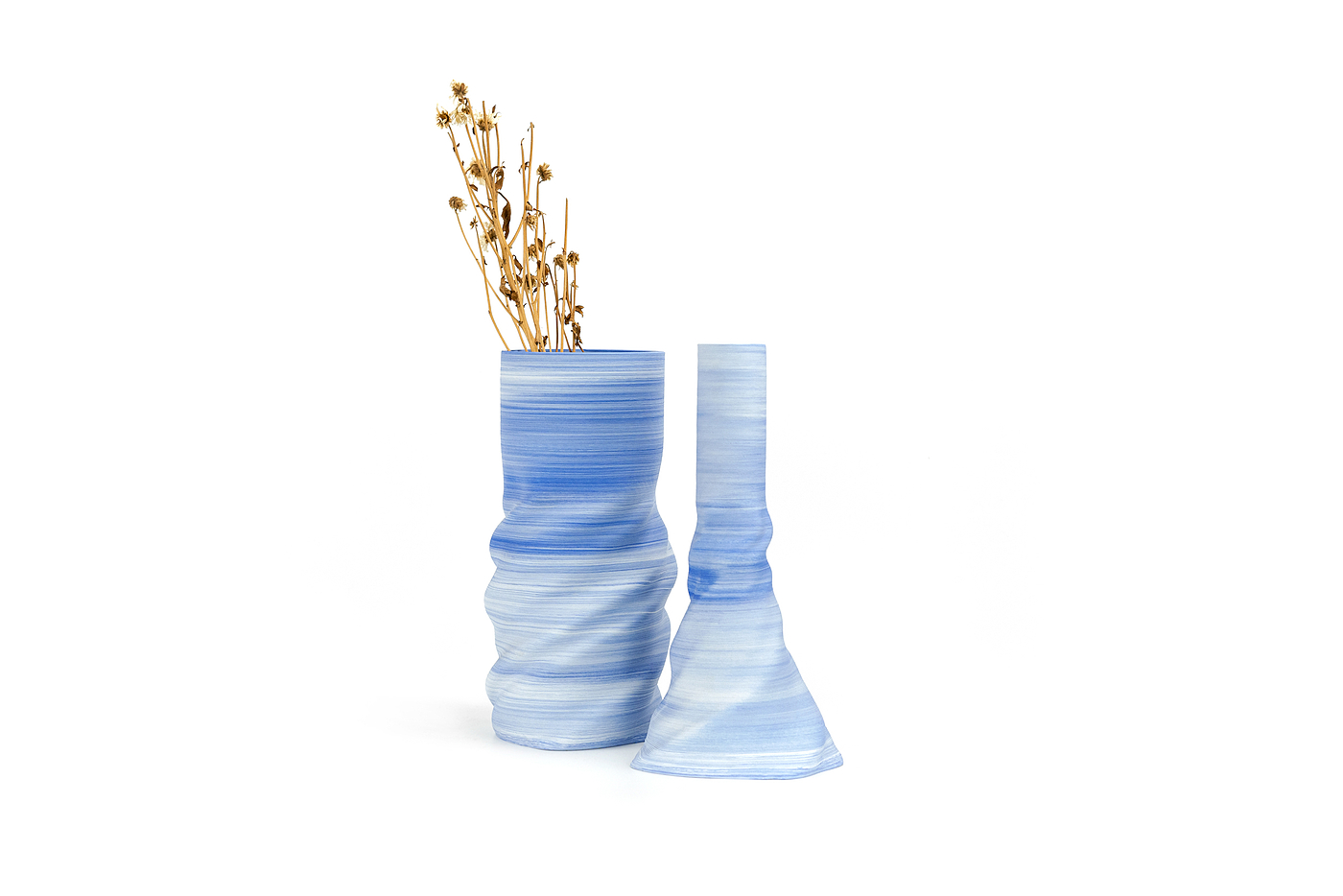 vase，Parameterization，3D printing，Ceramic printing，modern，sea wave，Gradient，