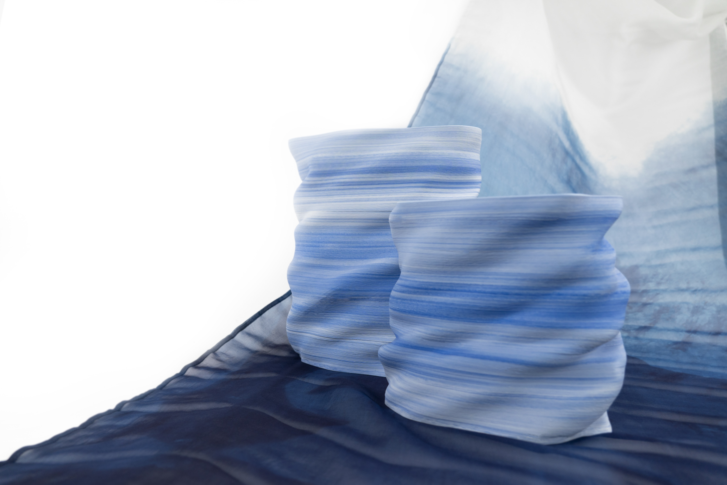 vase，Parameterization，3D printing，Ceramic printing，modern，sea wave，Gradient，