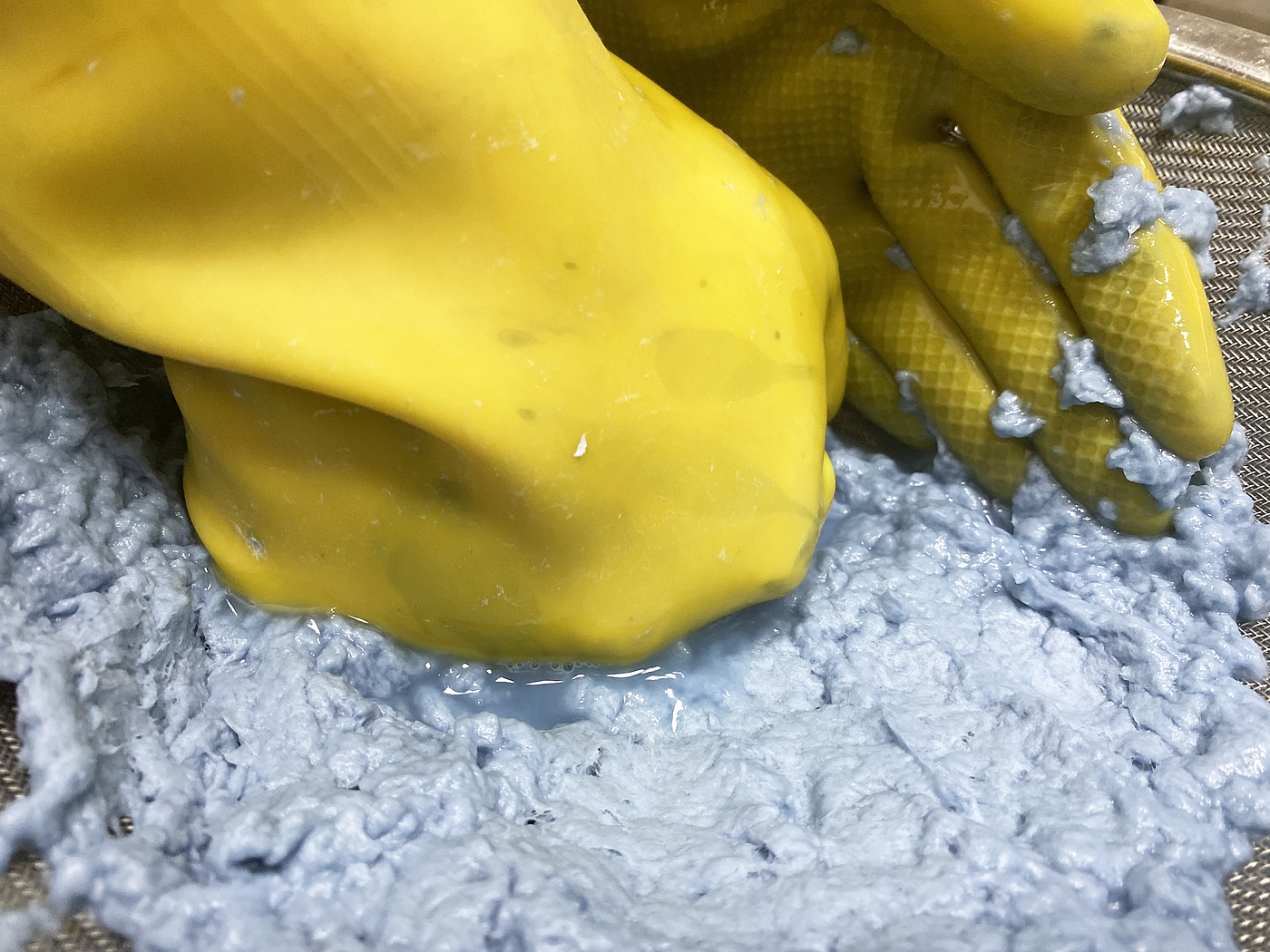 pulp，Traditional craft，Bluegrass，Blue dye，Plant dye，Environmental protection materials，