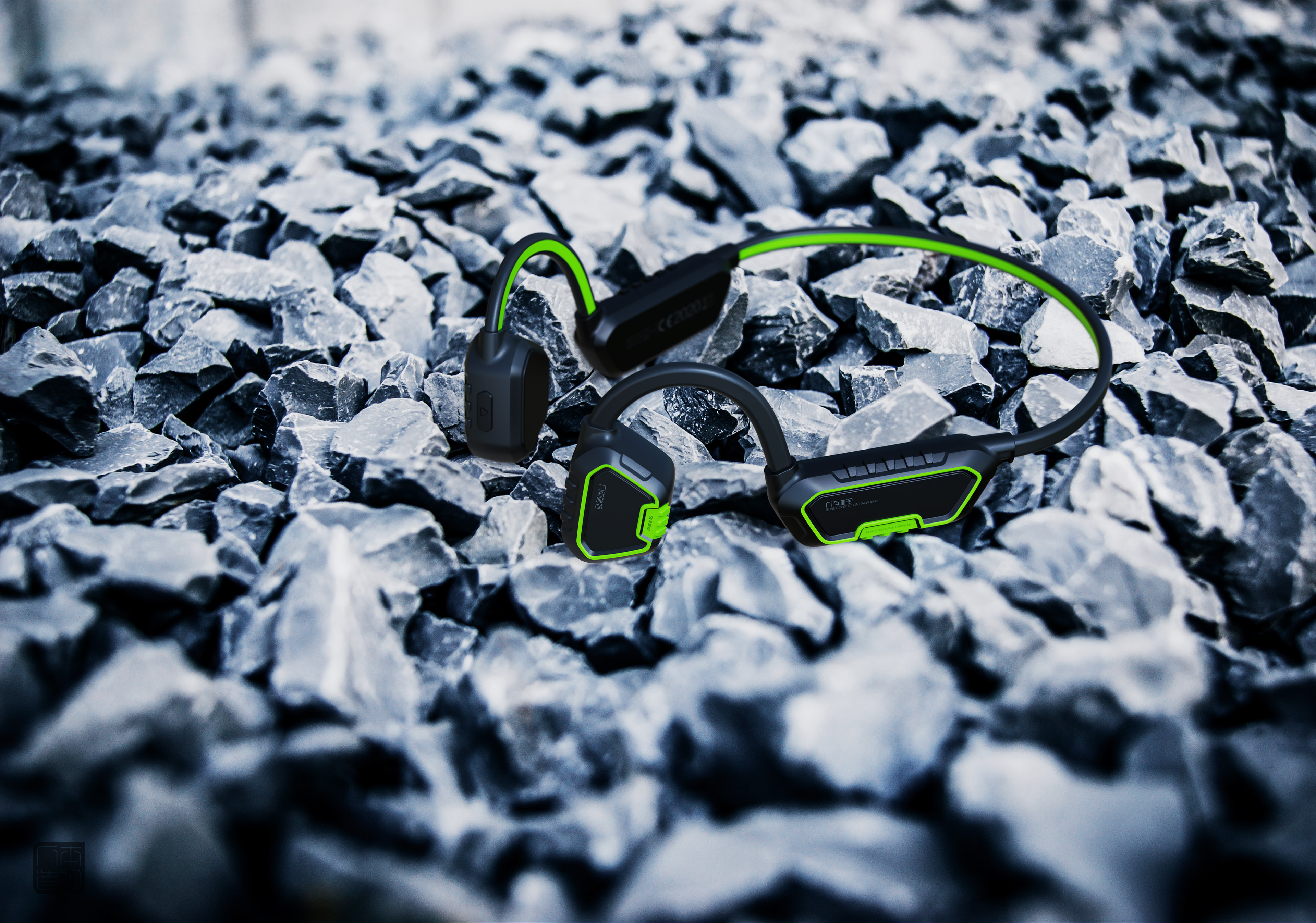 ID Design of Swimming Bone Conduction Headset，Appearance and Structure Design of Sports Headset，Humanistic product design，Guangzhou product design company，