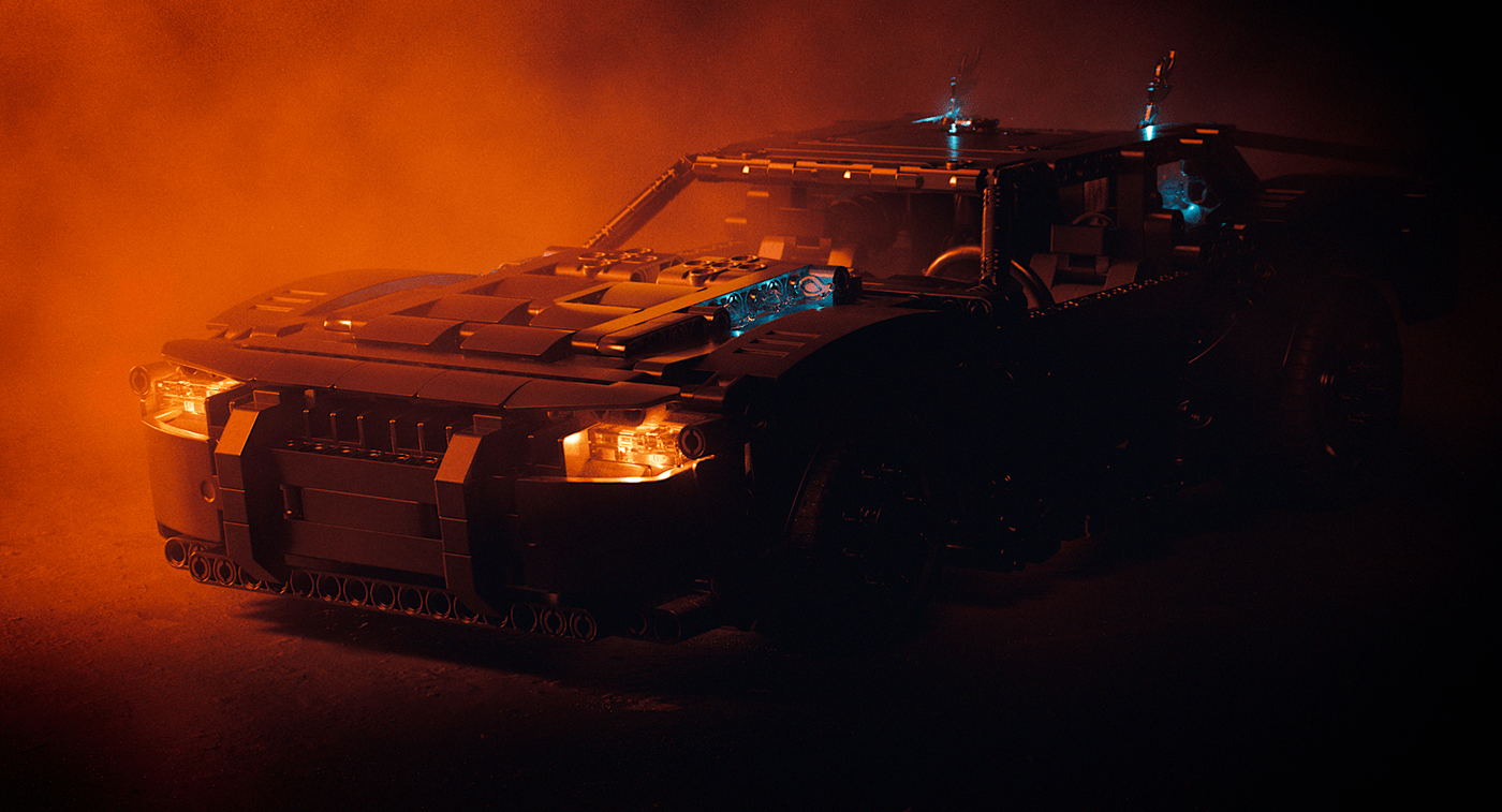Lego，Batman，automobile，Render，BLENDER，Cinema 4D Redshift，Mecabricks，modeling，