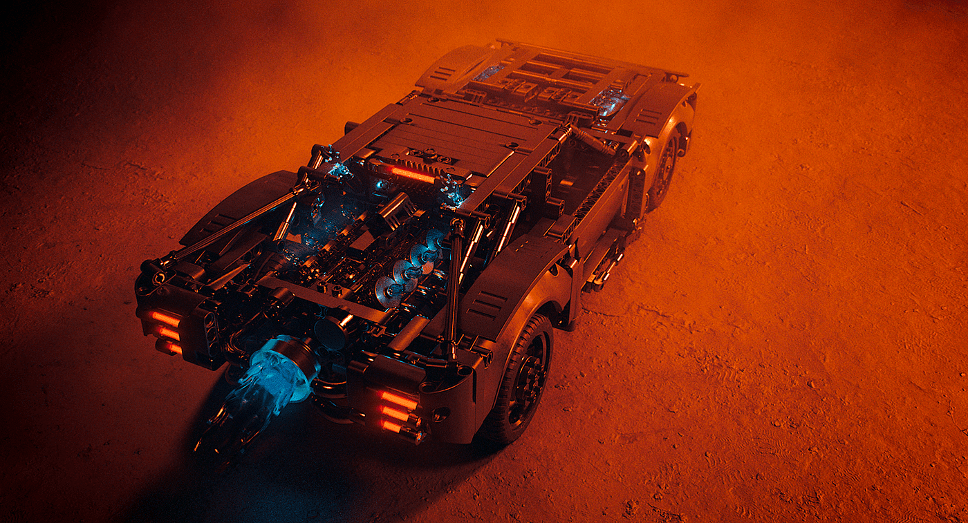 Lego，Batman，automobile，Render，BLENDER，Cinema 4D Redshift，Mecabricks，modeling，