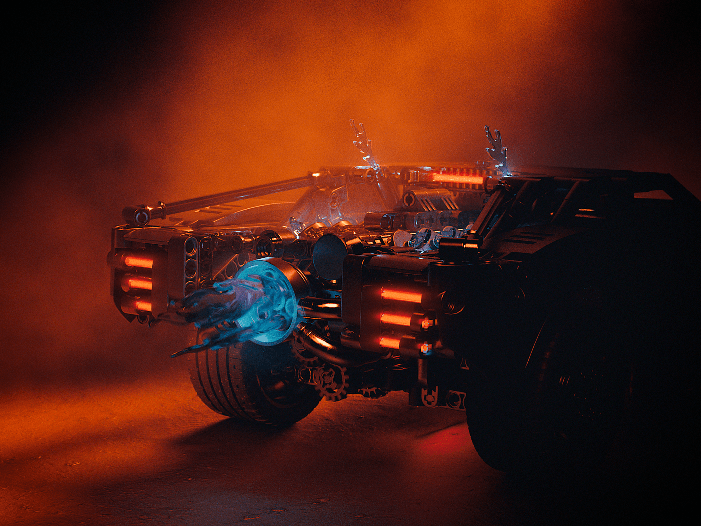 Lego，Batman，automobile，Render，BLENDER，Cinema 4D Redshift，Mecabricks，modeling，