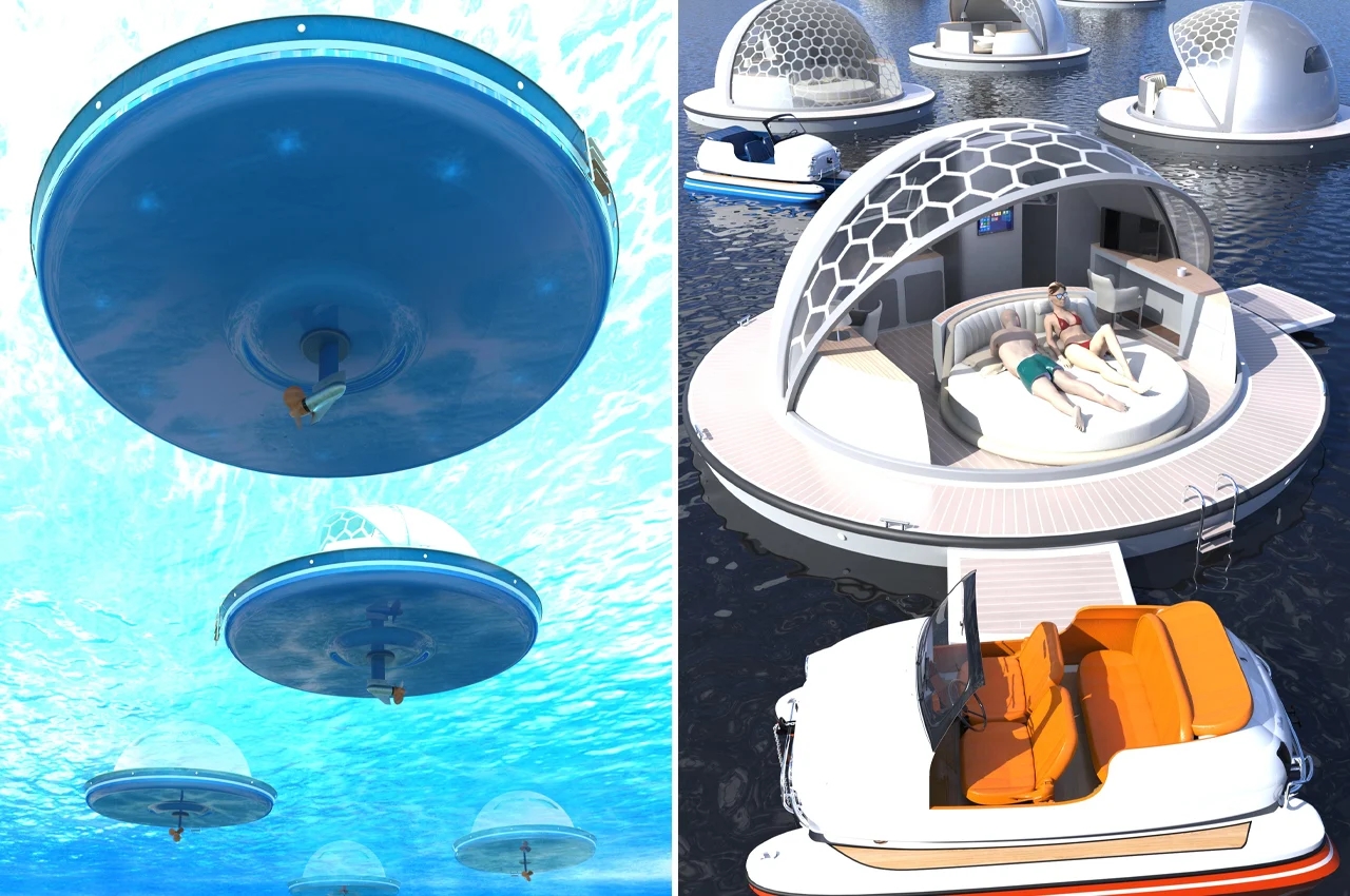 Floating device，Water hospitality，conceptual design，on vacation，