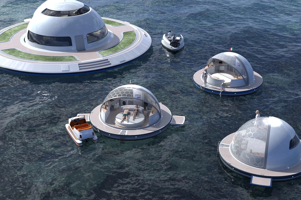 Floating device，Water hospitality，conceptual design，on vacation，