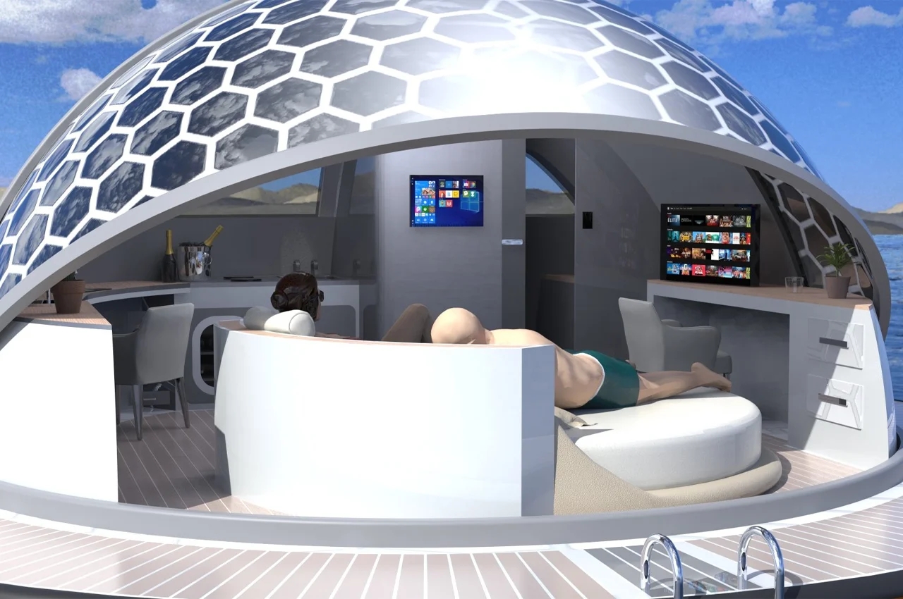 Floating device，Water hospitality，conceptual design，on vacation，