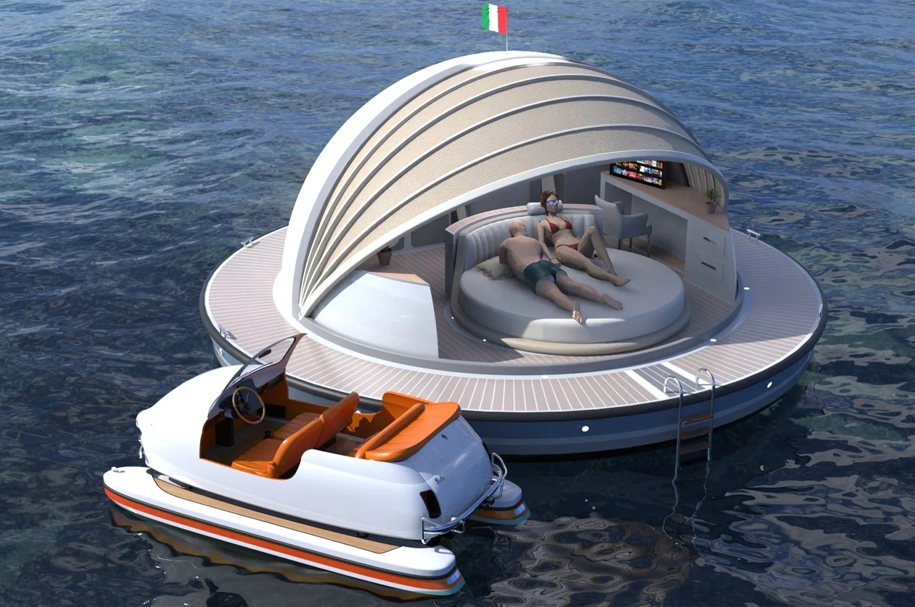 Floating device，Water hospitality，conceptual design，on vacation，