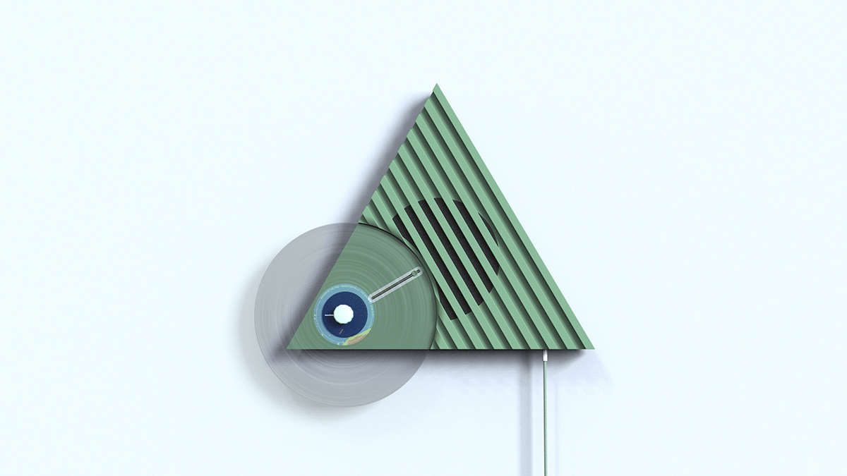 Black glue，jukebox，product design，turntable，Tessellate，