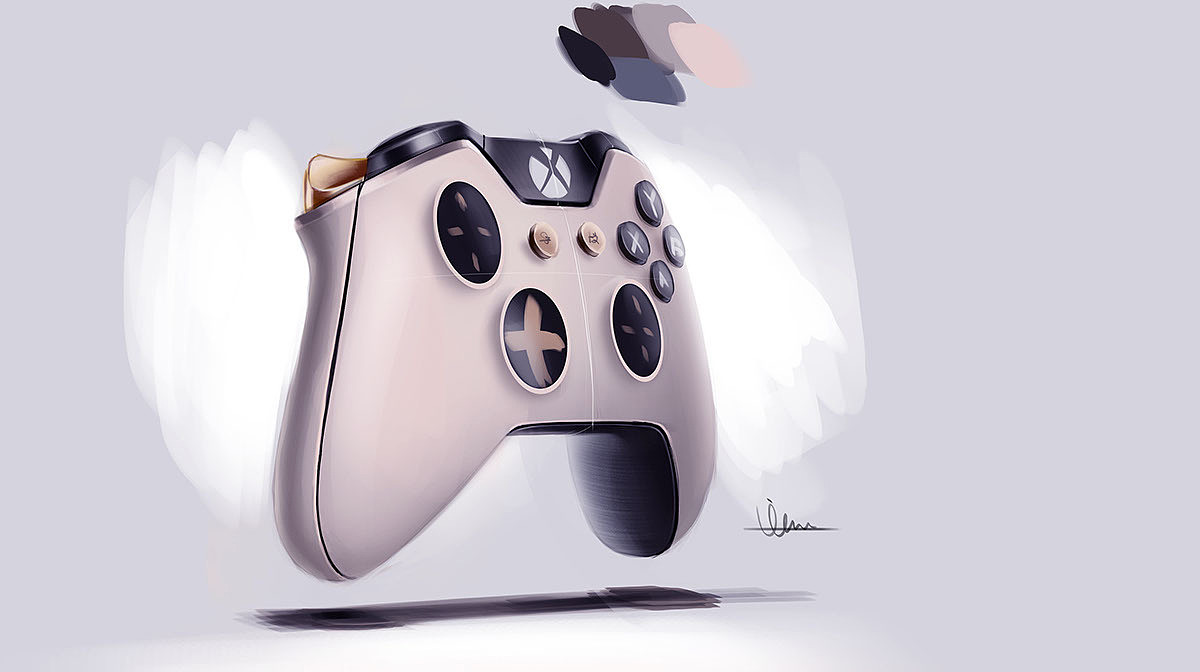 xbox，Hand drawn，manuscript，Handle，game，