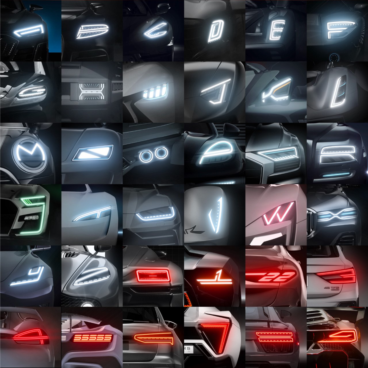 automative lighting，36 Days Creative，alphabet，