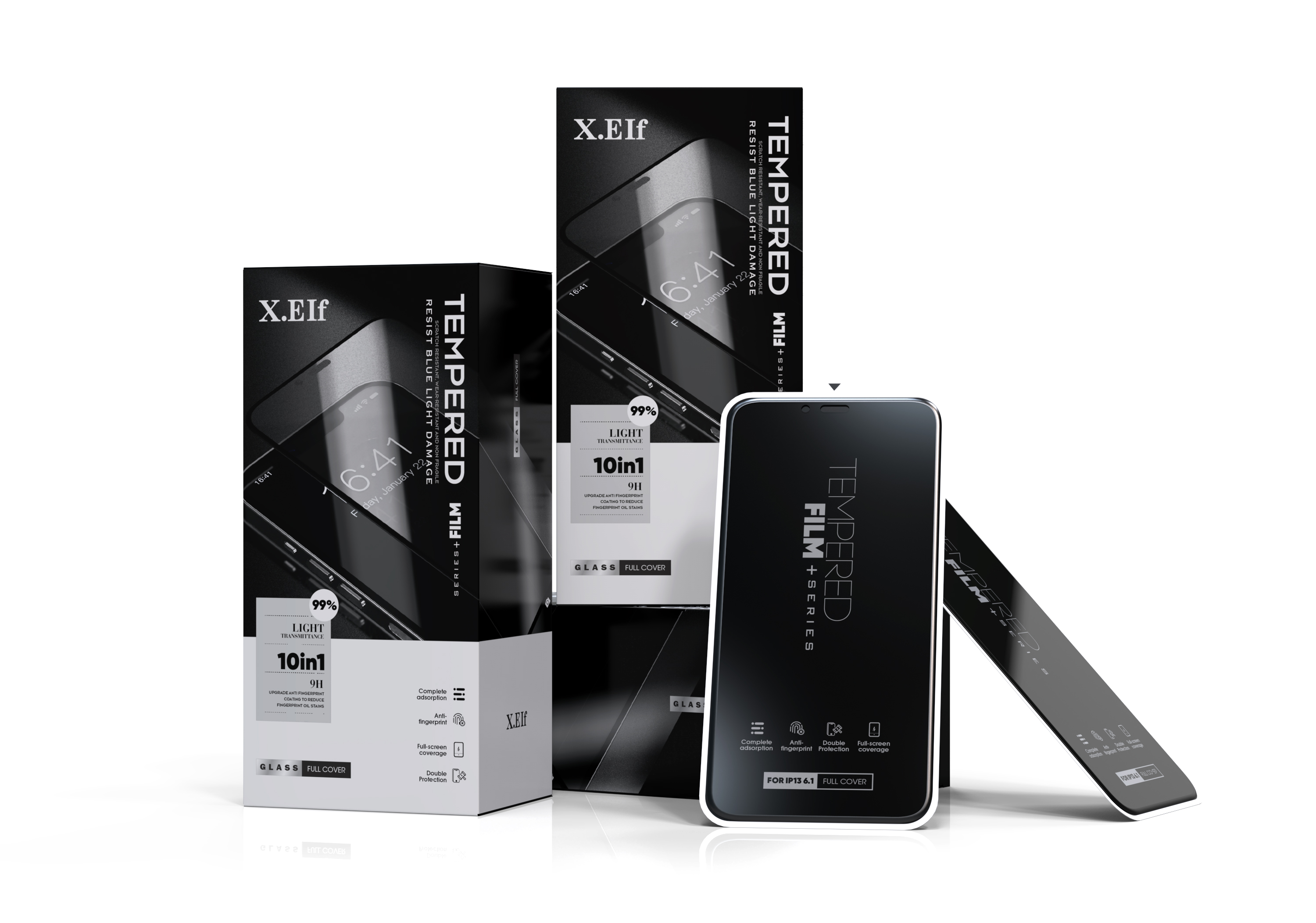 Steel film，3C accessories，packing design，Product packaging，Digital electronics，Protective film design，Glass film，Brand design，