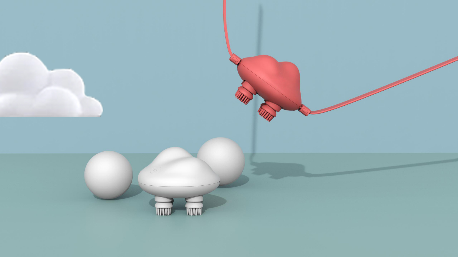 Head massage, pet massage，