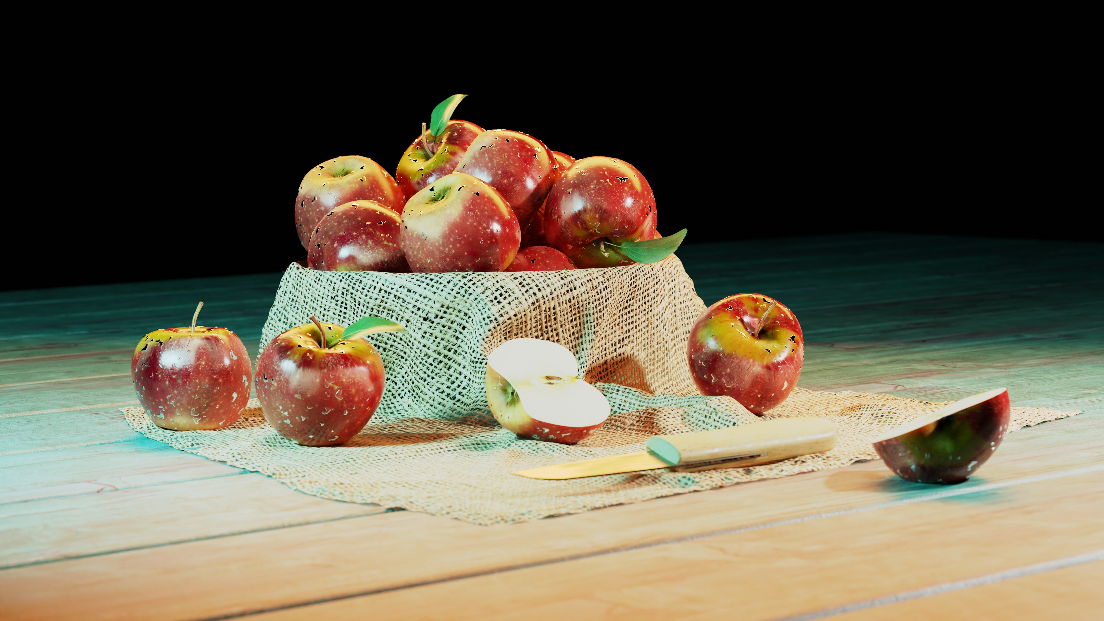 BLENDER，Realistic，design sketch，Apple，