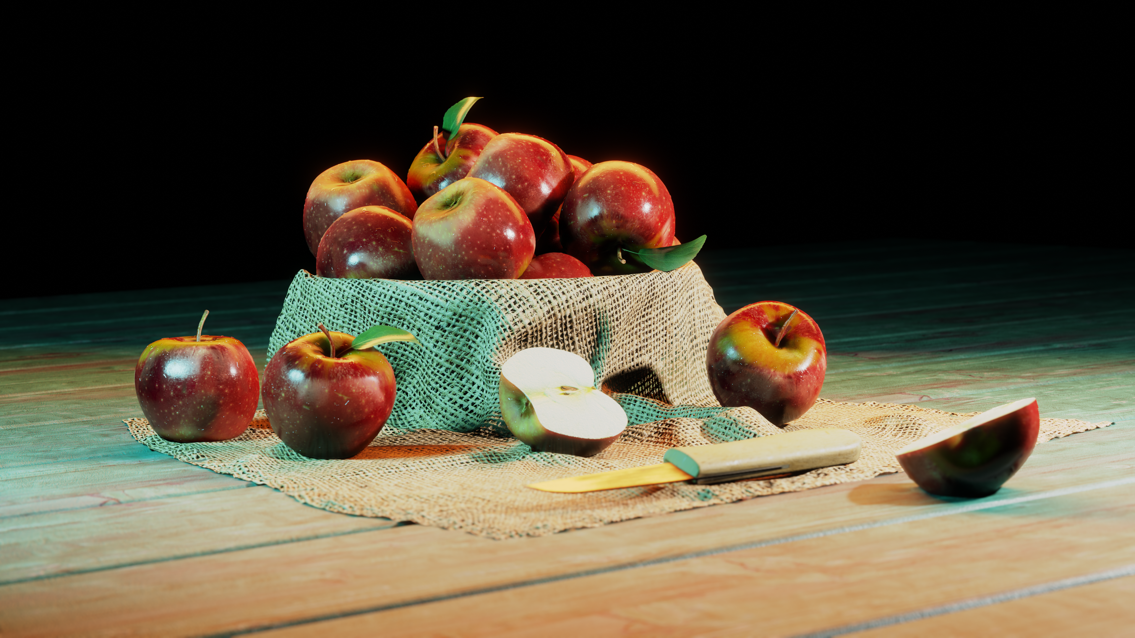 BLENDER，Realistic，design sketch，Apple，