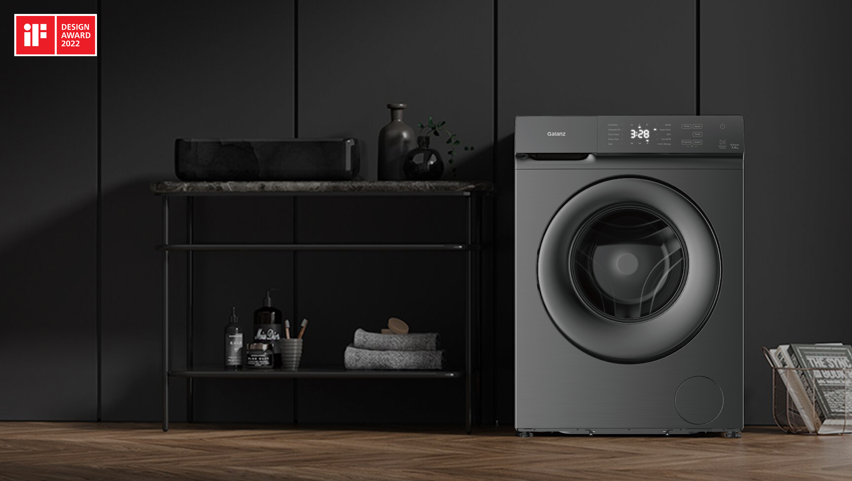 Home appliance design，Steam sterilization and mite removal，Washing machine，