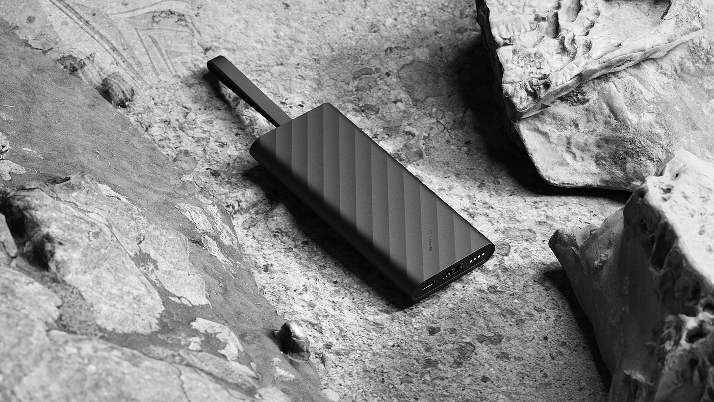 industrial design，product design，Appearance design，Mobile power bank，Wireless charging treasure，Scene rendering，
