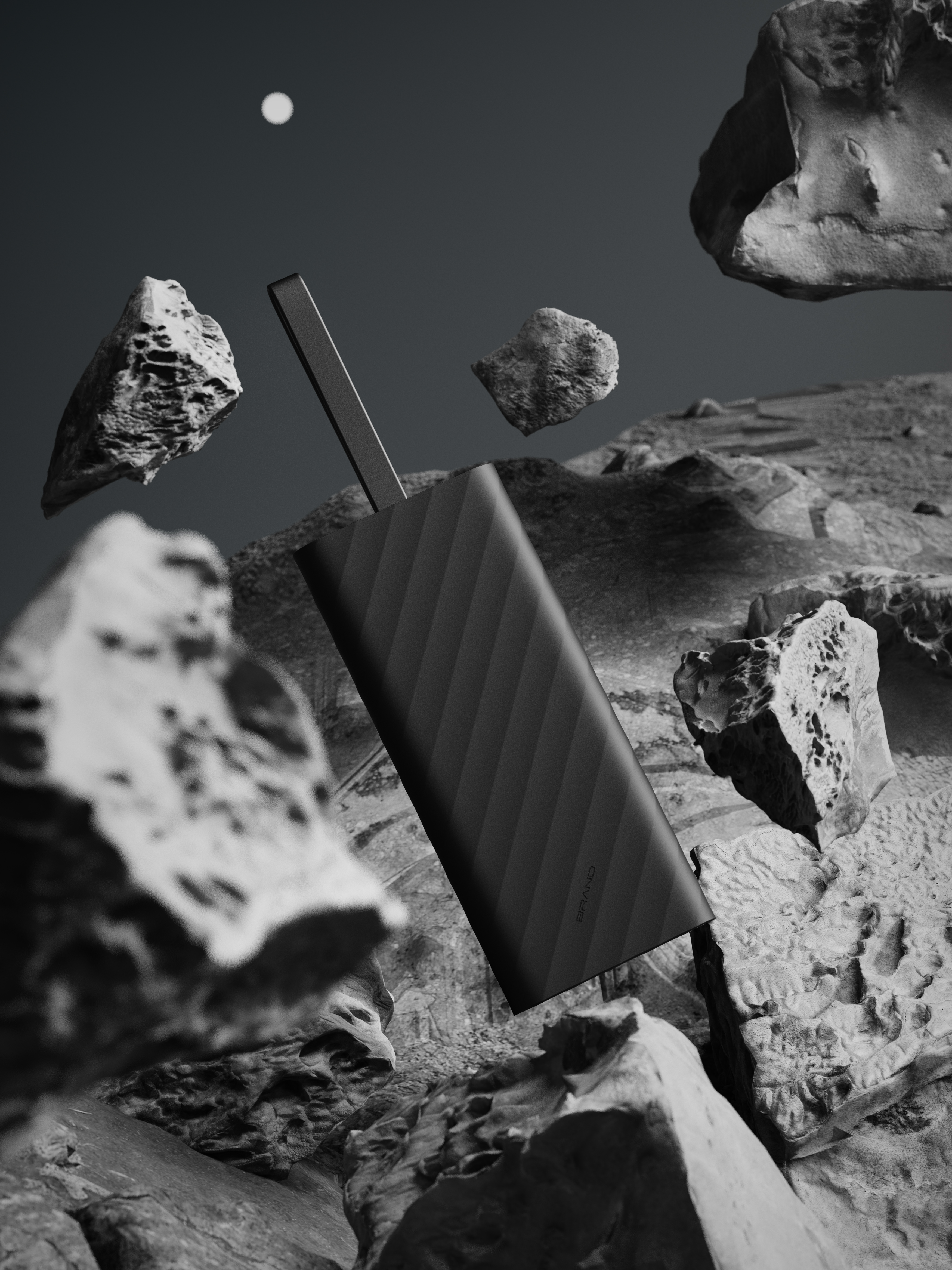 industrial design，product design，Appearance design，Mobile power bank，Wireless charging treasure，Scene rendering，