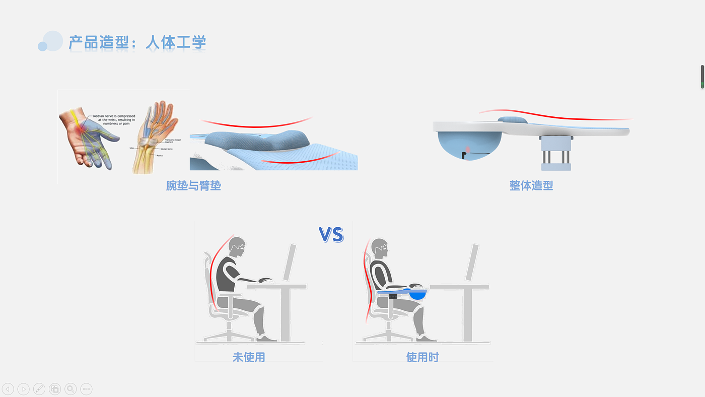 办公，解压，产品设计，工业设计，可爱，鼠标垫，扶手，臂垫，