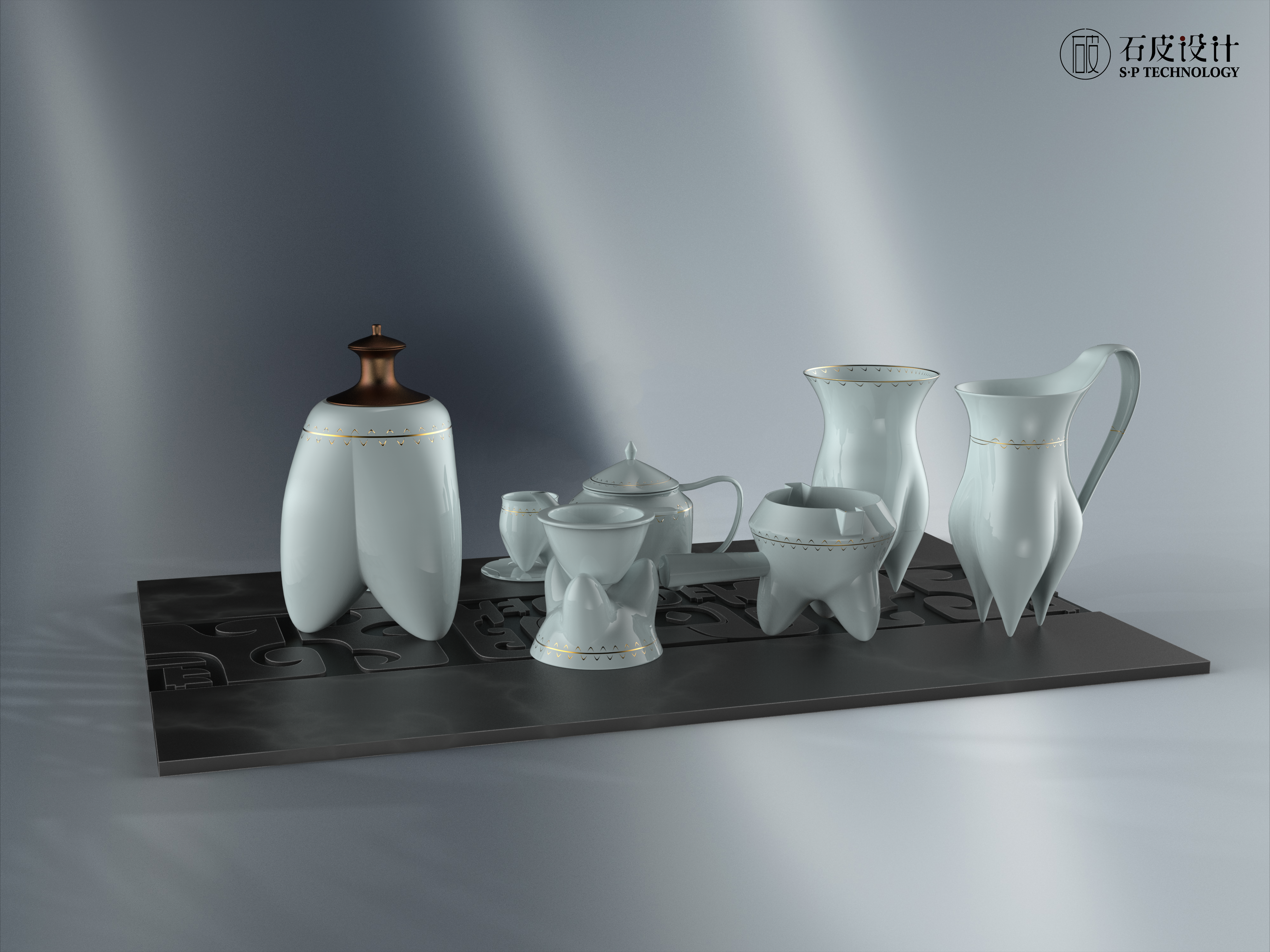 product design，Appearance design，conceptual design，Tea set design，