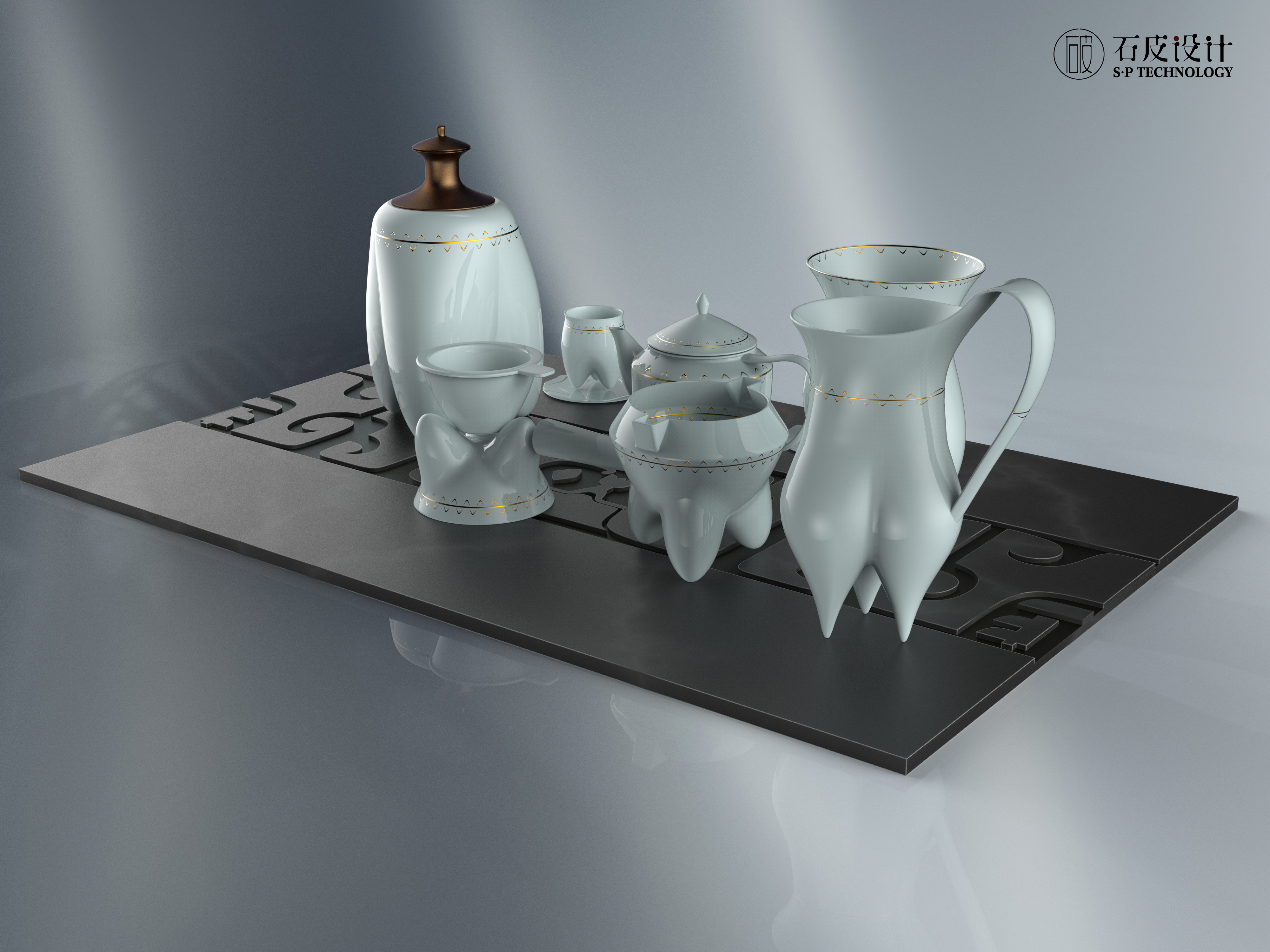 product design，Appearance design，conceptual design，Tea set design，