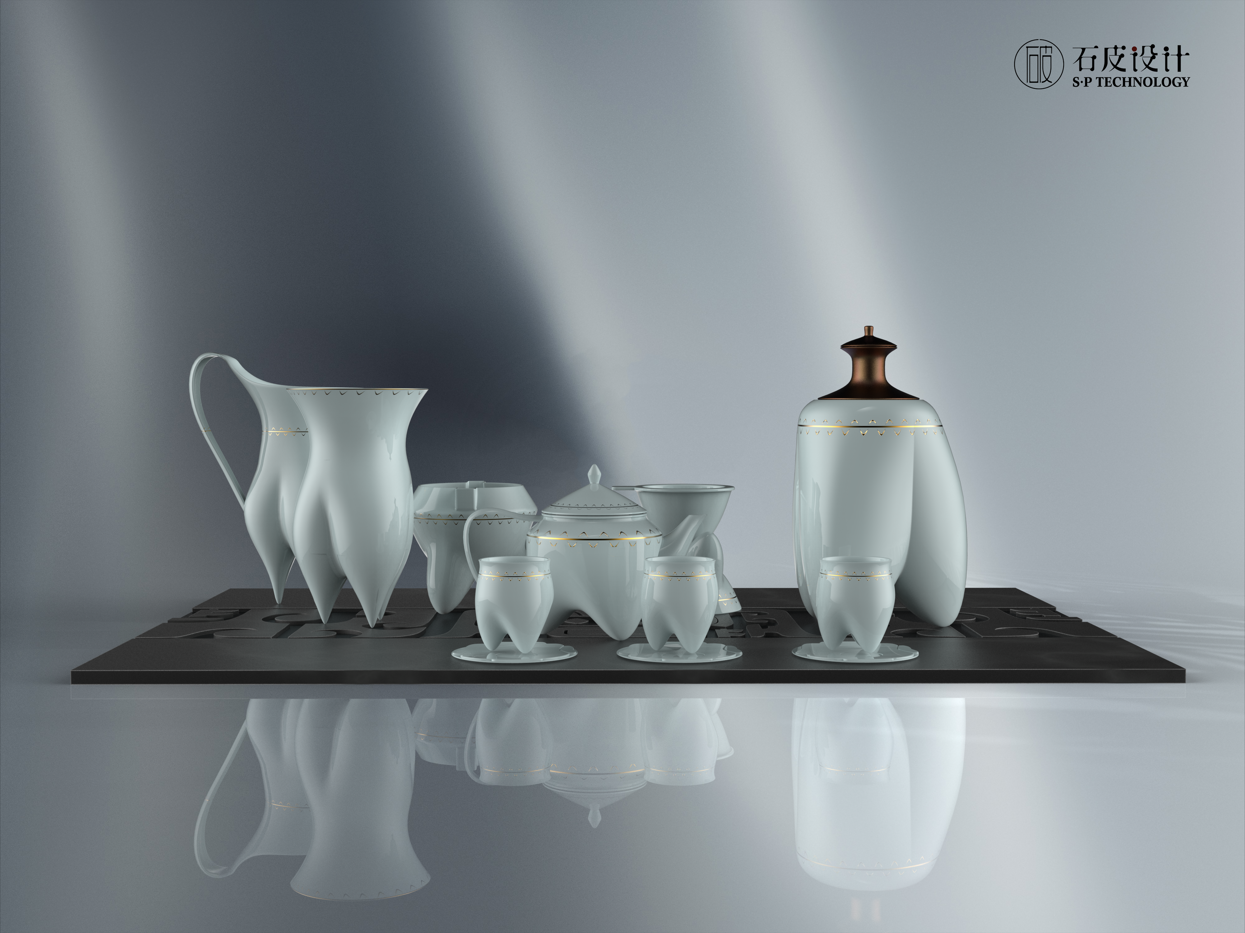 product design，Appearance design，conceptual design，Tea set design，