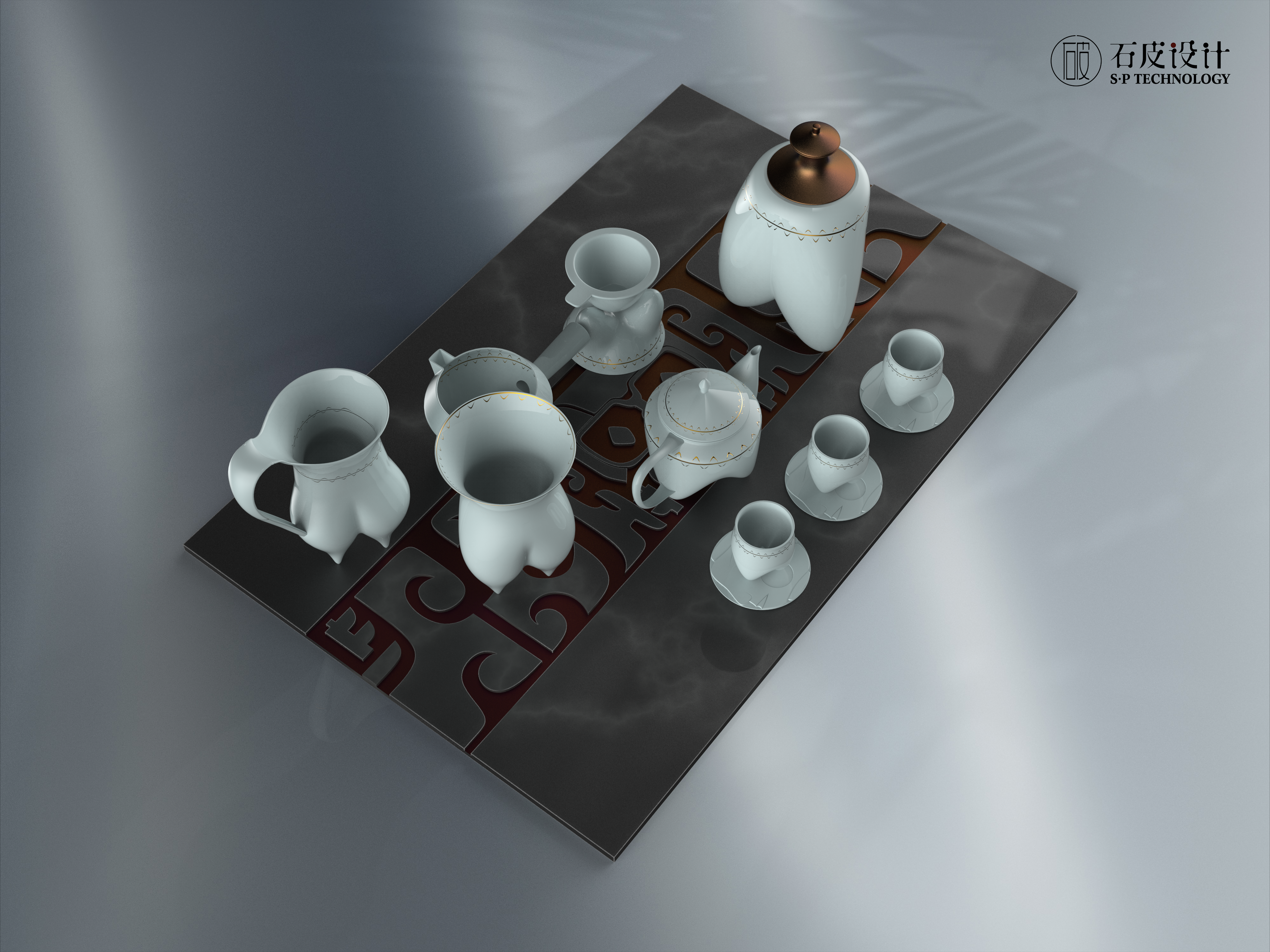 product design，Appearance design，conceptual design，Tea set design，