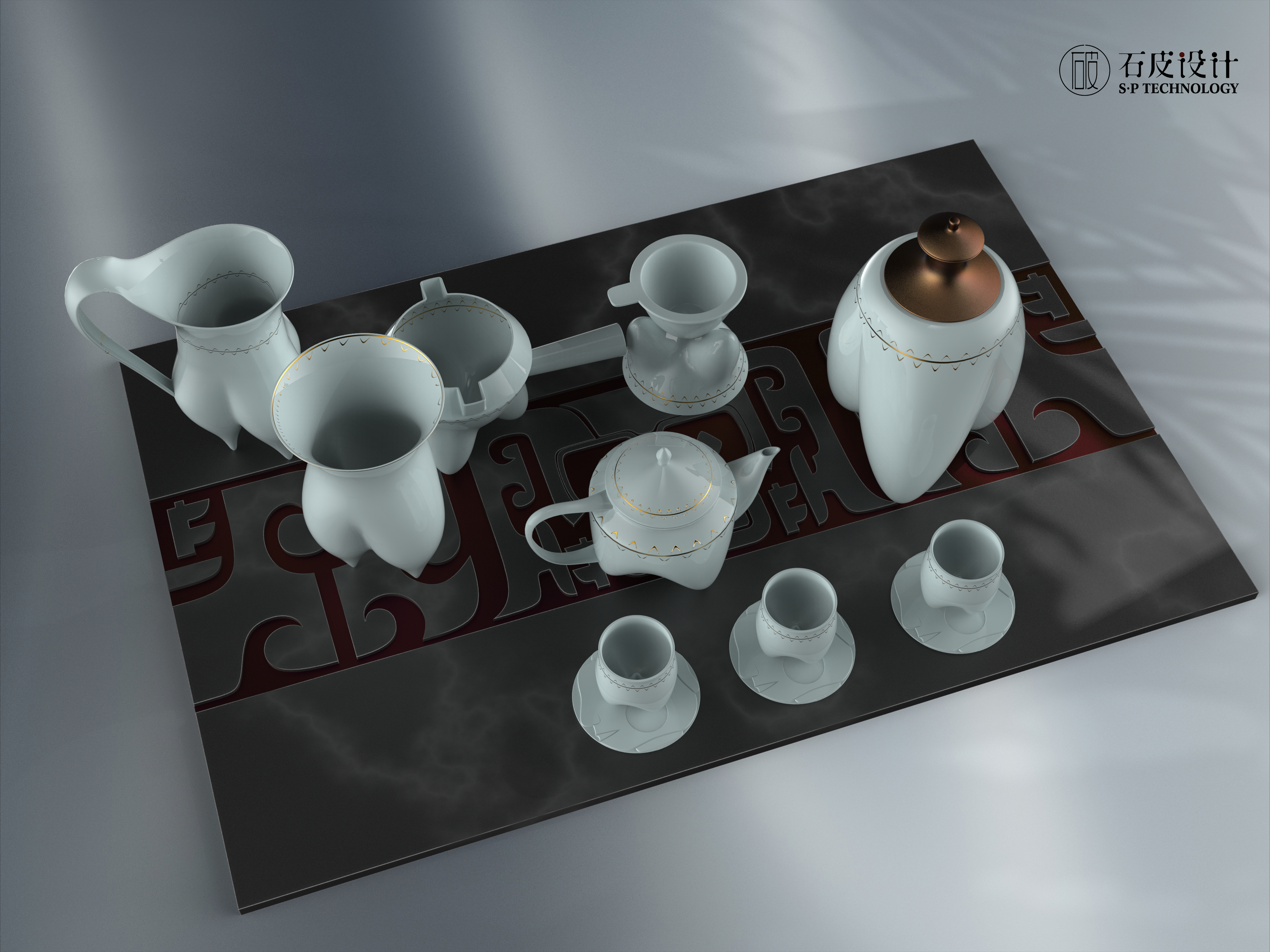 product design，Appearance design，conceptual design，Tea set design，