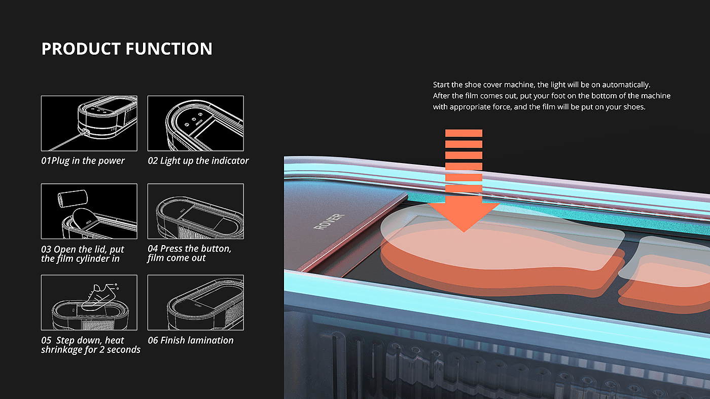 鞋套机，rover，产品设计，创意，