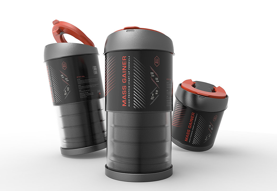 MASS GAINER，Protein bottle，product design，industrial design，