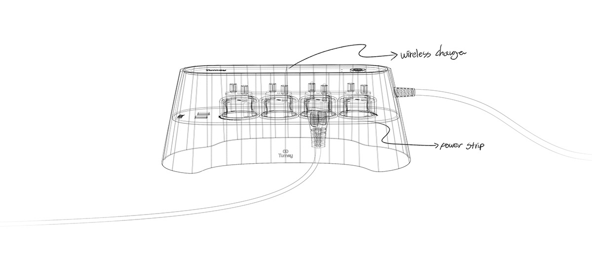 Power supply board，industrial design，product design，wireless charger ，