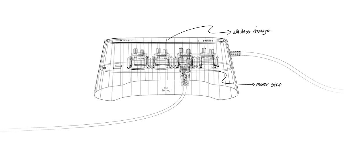 Power supply board，industrial design，product design，wireless charger ，