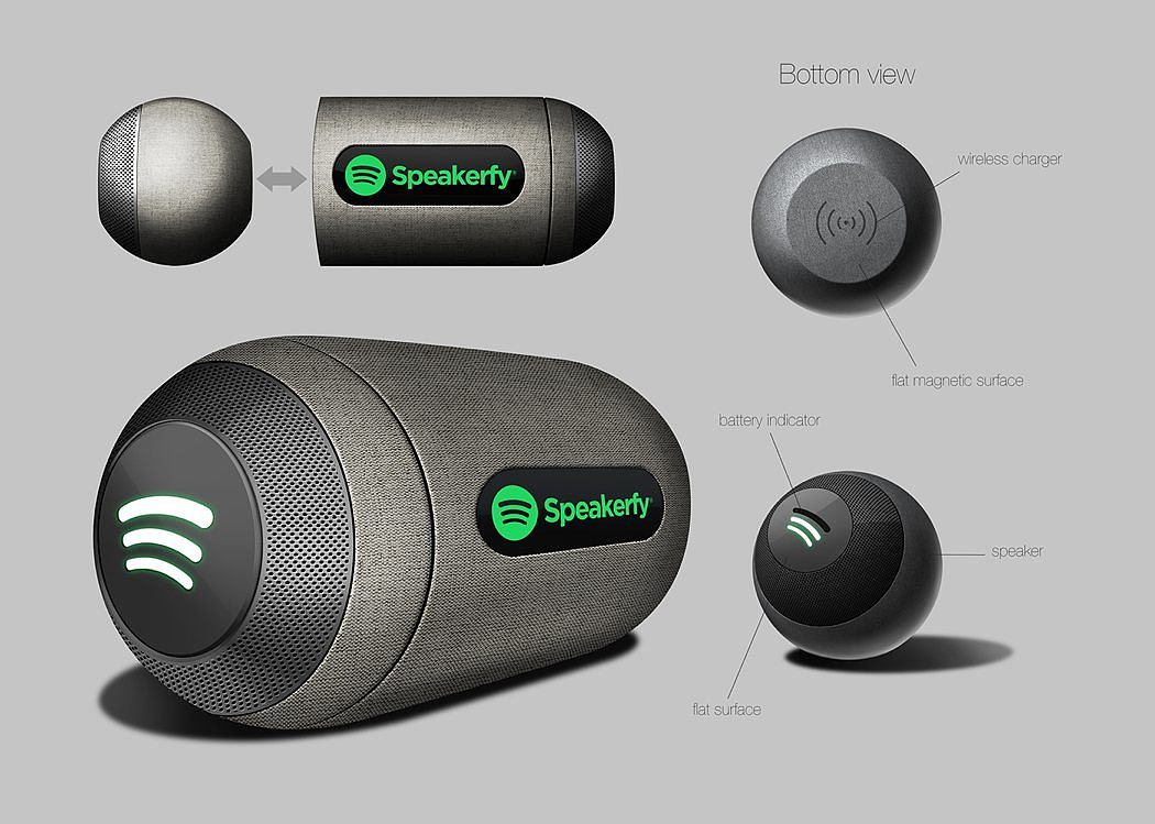 Modular speaker，Digital，product design，industrial design，