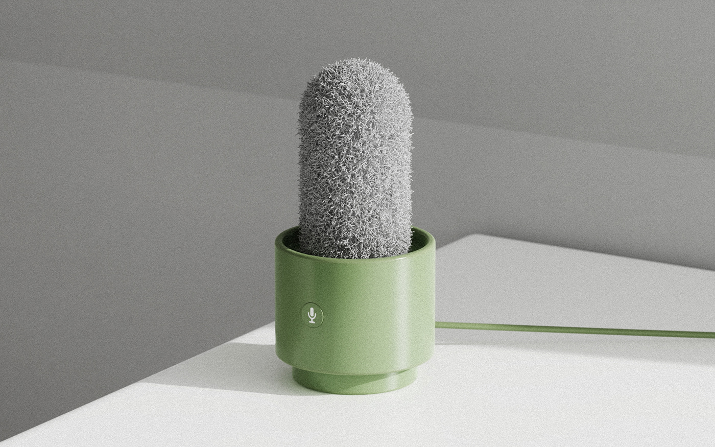 Desktop microphone，Plant Pot，Flowerpot，