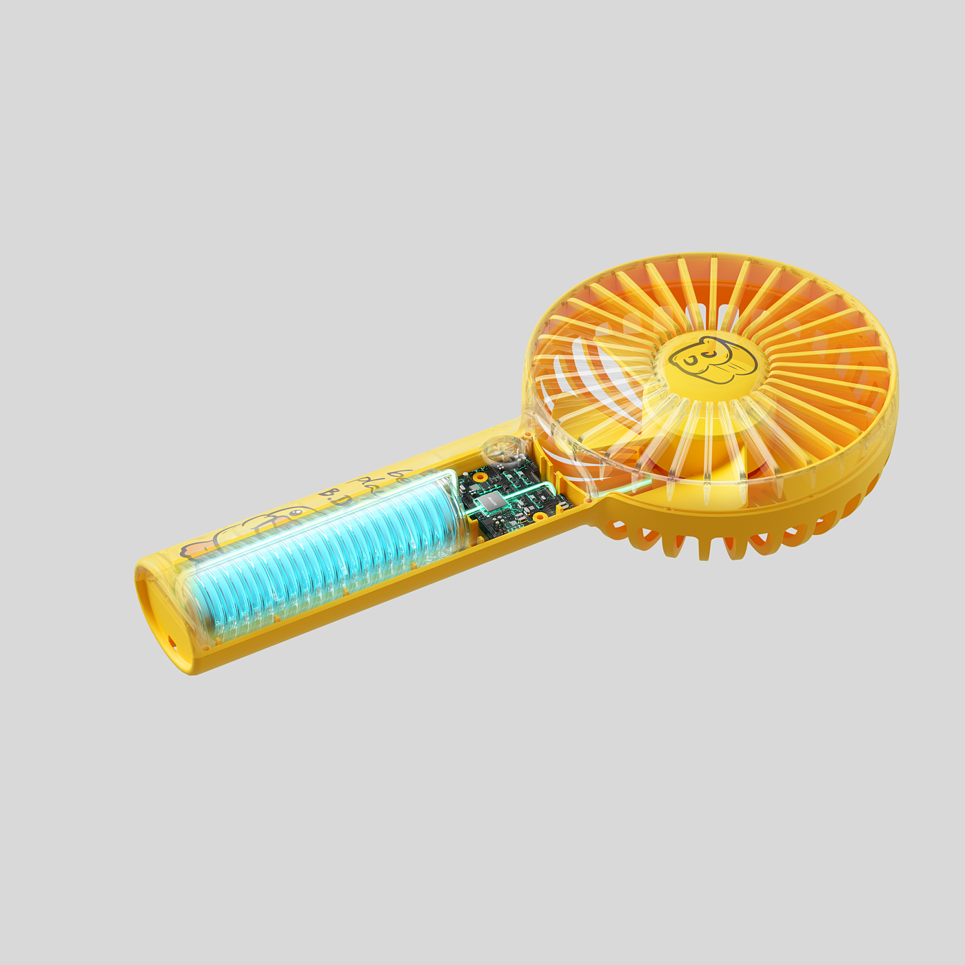 Product rendering，Small fan，Several elements，