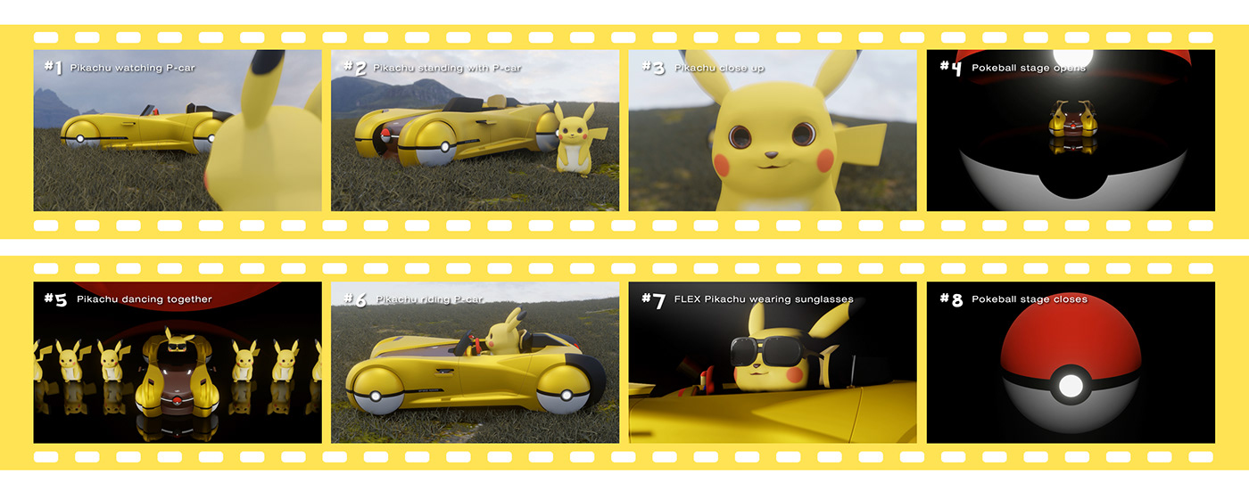 Sports car，Pikachu，automobile，Automobile design，Car model，concept，pika-car，p-car，